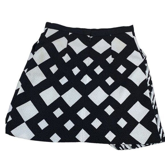 Peter Pilotto x Target Mini Skirt Size 4 Black White Pencil Wrap Skirt - Picture 4 of 7
